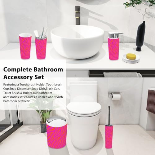 Boho Bohemian Bathroom Accessory Set 6 Piece