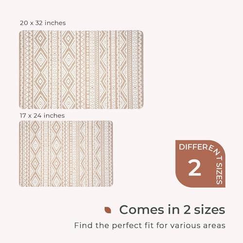 FRESHMINT Boho Bath Mat Non-Slip Quick Dry