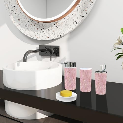 Boho Bathroom Accessory Set 6 Piece Rose Gold