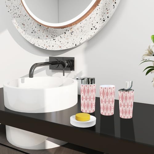 Boho Ikat Bathroom Accessory Set 6 Piece 1