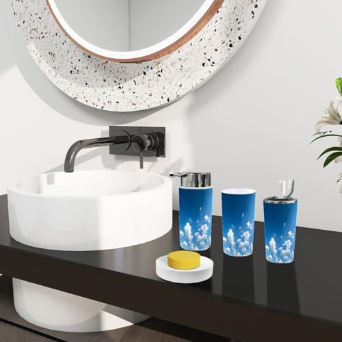 Boho Blue Sky 6-Piece Bathroom Accessory Set