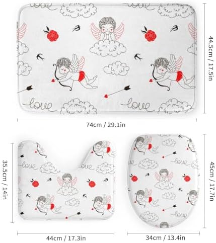 Kuizee Valentines Day Cute Kids Bathroom Accessories Set
