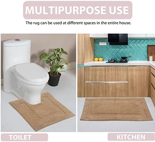 Home Weavers Classy Bathmat Set 3 Piece Non-Slip Linen