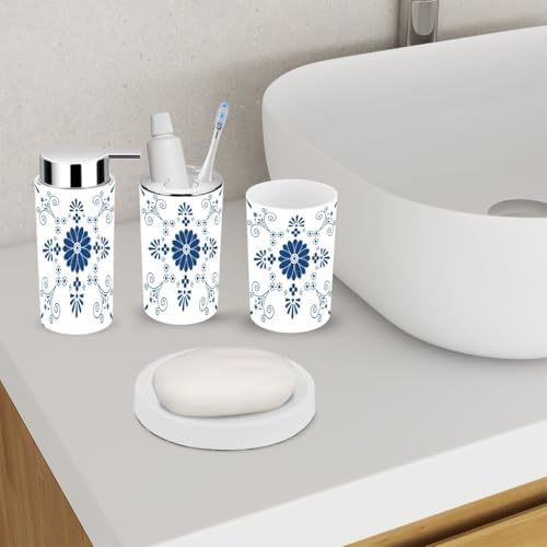 6 Piece Mexican Ceramic Bathroom Accessory Set