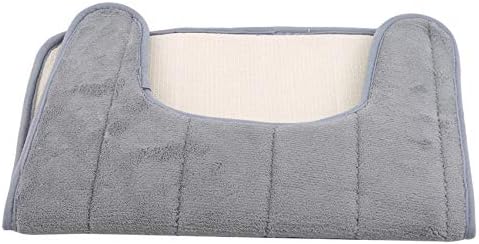 Essencedelight U Shaped Toilet Rug Velvet Bath Mat for Bathroom