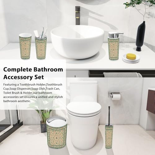 Boho Christmas Bathroom Accessory Set 6 Piece 1