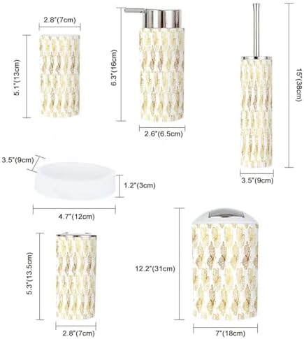 Boho Butterfly Bathroom Accessory Set 6 Piece 1