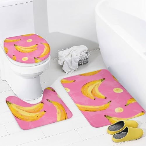 Kuizee 4 Piece Shower Curtain Set with Rugs 1