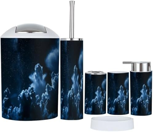 Boho Starry Bathroom Accessories Set 6 Piece