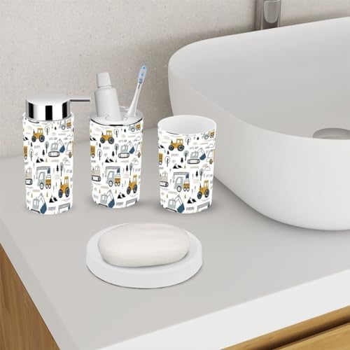 6 Piece Cute Cars Bathroom Accessory Set