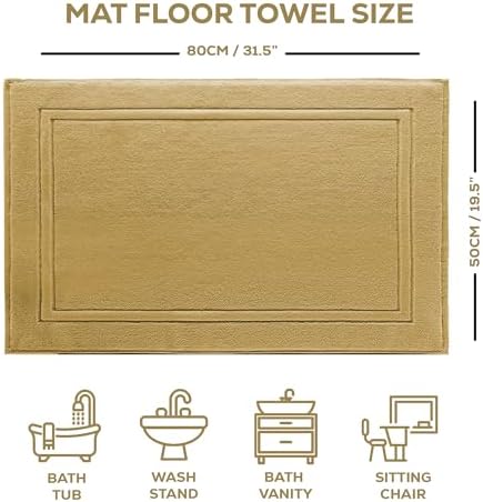 ALIBI Bath Mat Set 2 Pack Luxury Cotton Towel