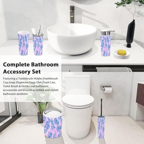 Boho Retro Bathroom Accessory Set 6 Piece 1