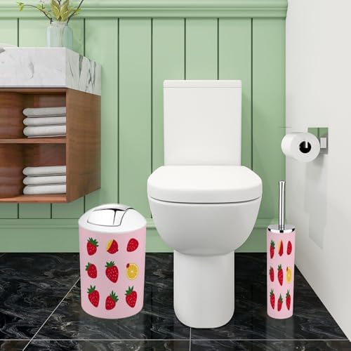 Boho Strawberry Bathroom Accessory Set 6 Piece 1