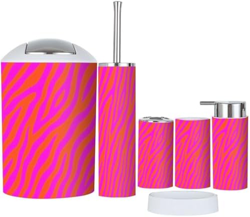 Boho Bohemian Bathroom Accessory Set 6 Piece