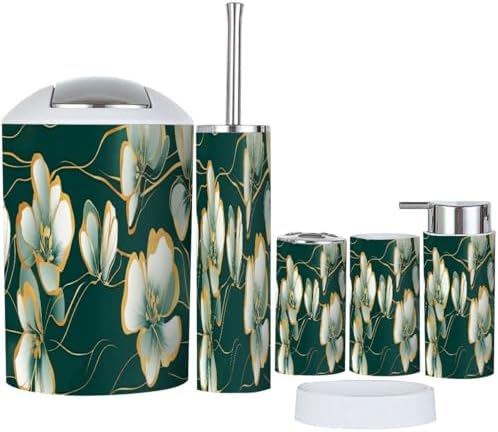 Boho Luxury Bathroom Accessory Set 6 Piece 1