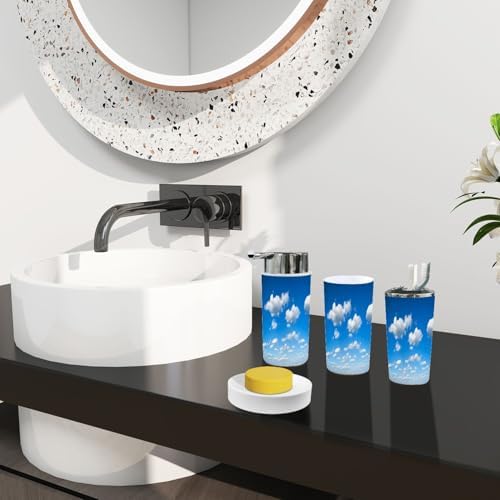 Boho Bathroom Accessory Set 6 Piece Modern Decor
