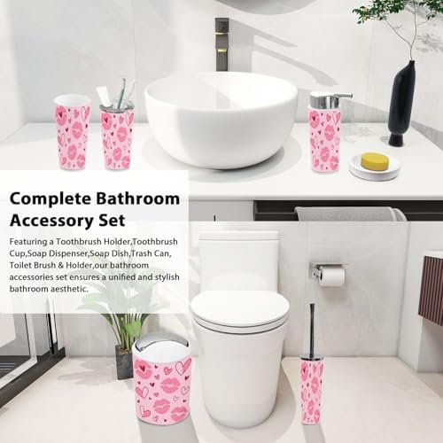 Boho Cute Girl Bathroom Accessory Set 6 Piece