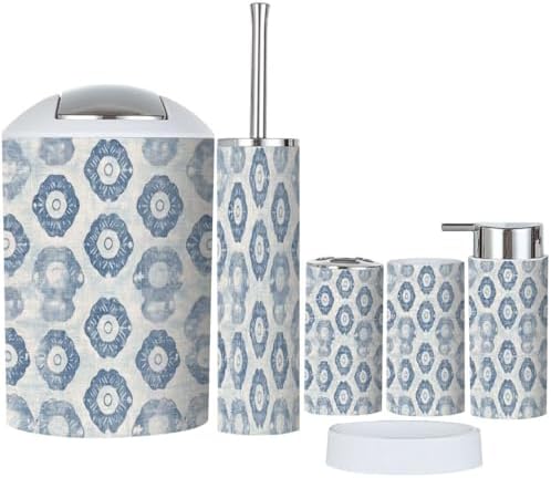 Boho Farmhouse Bathroom Accessory Set 6 Piece