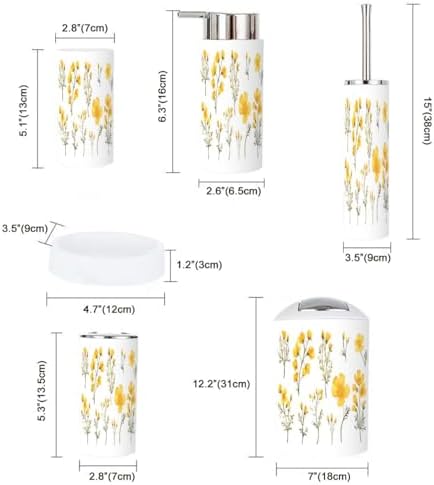 Stylish 6 Piece Bathroom Accessories Set