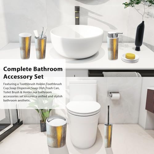Boho Modern Bathroom Accessory Set 6 Piece
