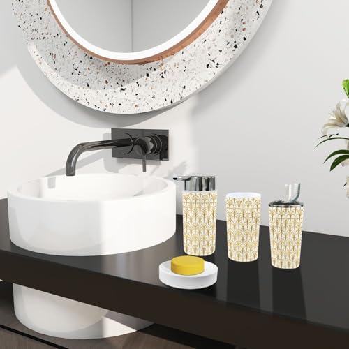TRANQDEHOM 6 Piece Boho Bathroom Accessories Set