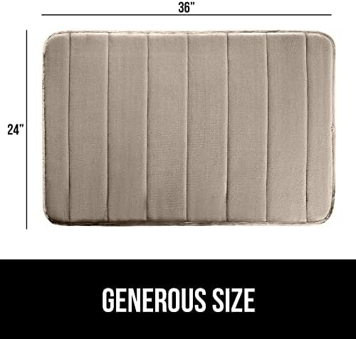 Gorilla Grip Memory Foam Bath Rug 36x24 Taupe