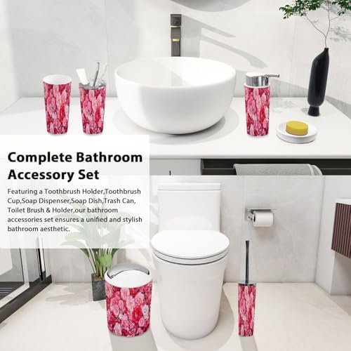 Boho Bathroom Accessory Set 6 Piece Wall Mounted 1