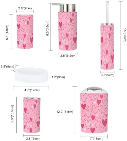 Boho Pattern Bathroom Accessory Set 6 Piece