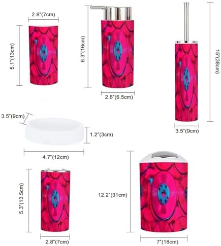 Boho 6 Piece Bathroom Accessory Set