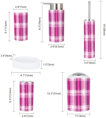 Boho Girly Bathroom Accessory Set 6 Piece 1