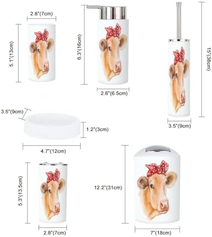 Farm Animal Bathroom Accessory Set 6 Piece 1
