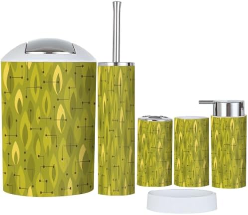Boho Retro 6 Piece Bathroom Accessory Set 1