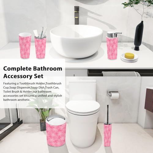 Boho Girly Bathroom Accessory Set 6 Piece