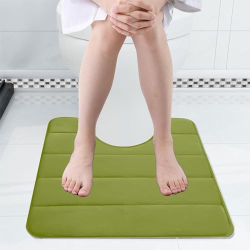 2024 Memory Foam U-Shape Bath Mat Green