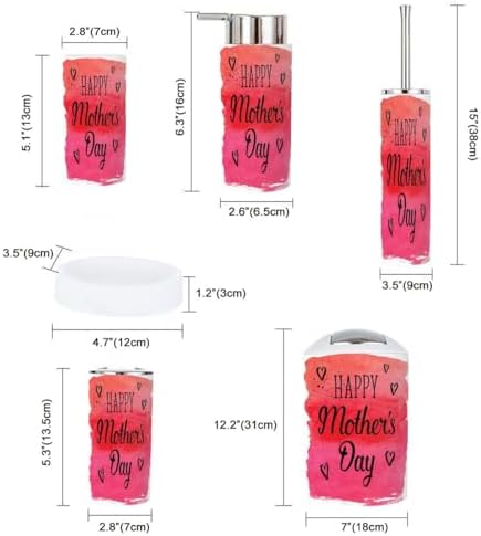 Happy Mothers Day 6 Piece Bathroom Accessory Set
