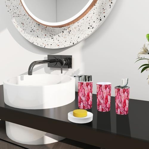 Boho Bathroom Accessory Set 6 Piece Wall Mounted 1