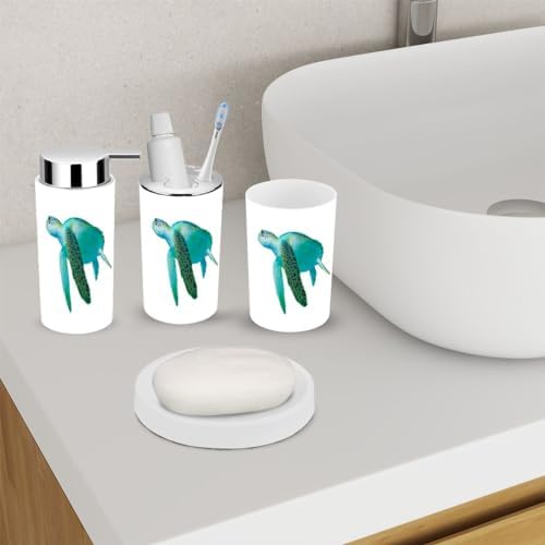 6-Piece Sea Turtle Bathroom Accessories Set