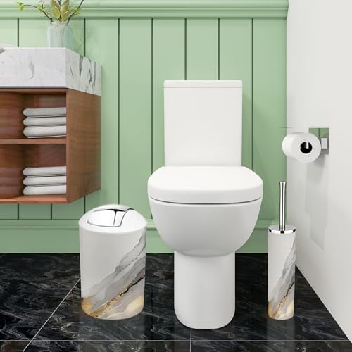 Boho Black Gold Bathroom Accessory Set 6 Piece