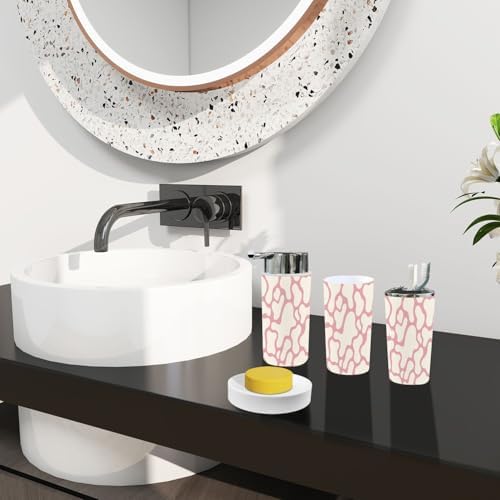 Boho Cow Print Bathroom Accessories Set 6 Piece