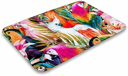 PJO Parrots and Palm Leaves Bath Mat 16x24 1