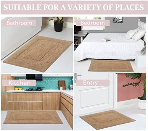 Home Weavers Classy Bathmat Set 3 Piece Non-Slip Linen