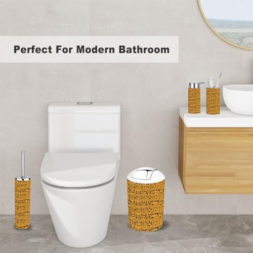 Ancient Dark Brown Bathroom 6 Piece Accessory Set