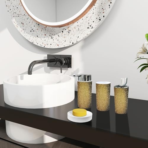 6-Piece Boho Golden Bathroom Accessory Set