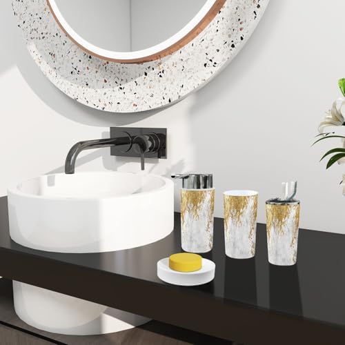 Boho Minimalist Bathroom Accessory Set 6 Piece