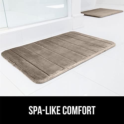 Gorilla Grip Memory Foam Bath Rug 36x24 Taupe