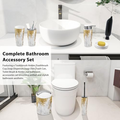 Boho Minimalist Bathroom Accessory Set 6 Piece