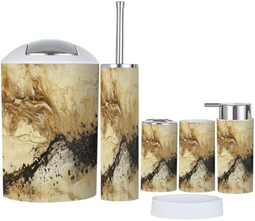 TRANQDEHOM Boho Bathroom Accessory Set 6 Piece