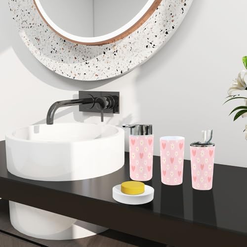 Boho Bathroom Accessory Set 6 Pieces Decorative