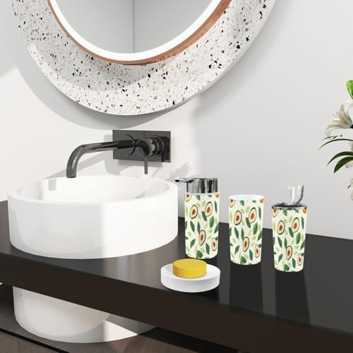 6-Piece Boho Avocado Bathroom Accessory Set