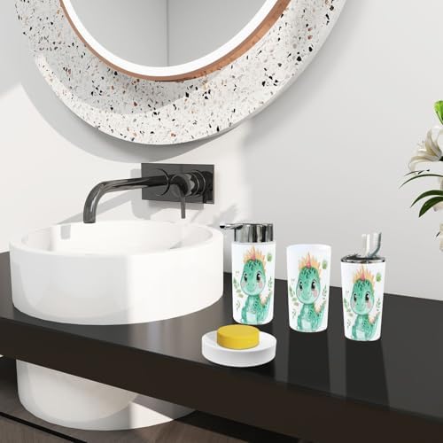 Boho Dinosaur Bathroom Accessory Set 6 Piece